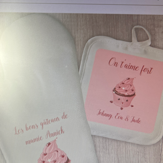 Cuisine Gant + Manique personnalisé