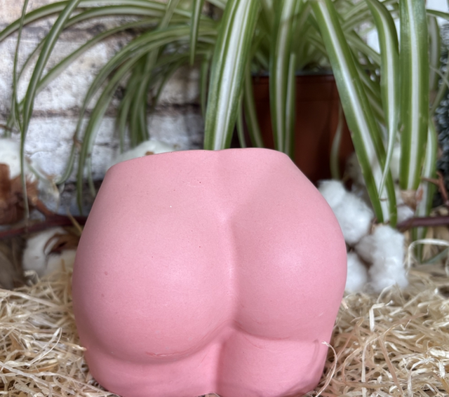 Vase / Pot Popotin en Jesmonite : Rose