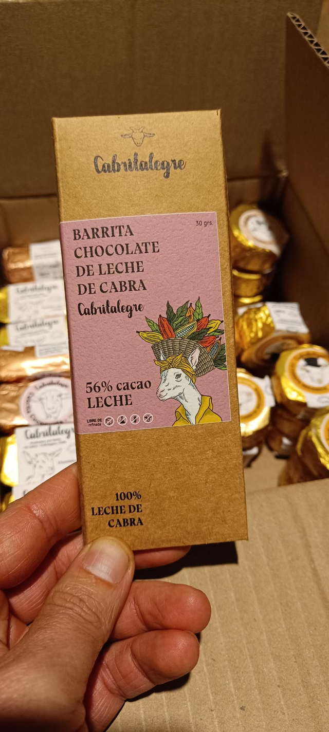 Barra de chocolate de cabra 56%