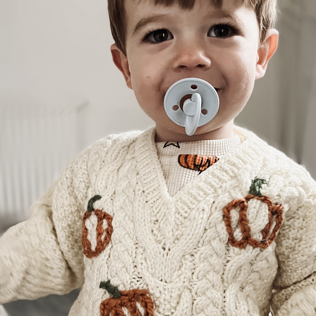 Cable knit handmade punk jumper - 12-18months 