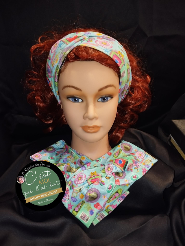 Bandeau Cheveux Croisé Modèle Stickers été 