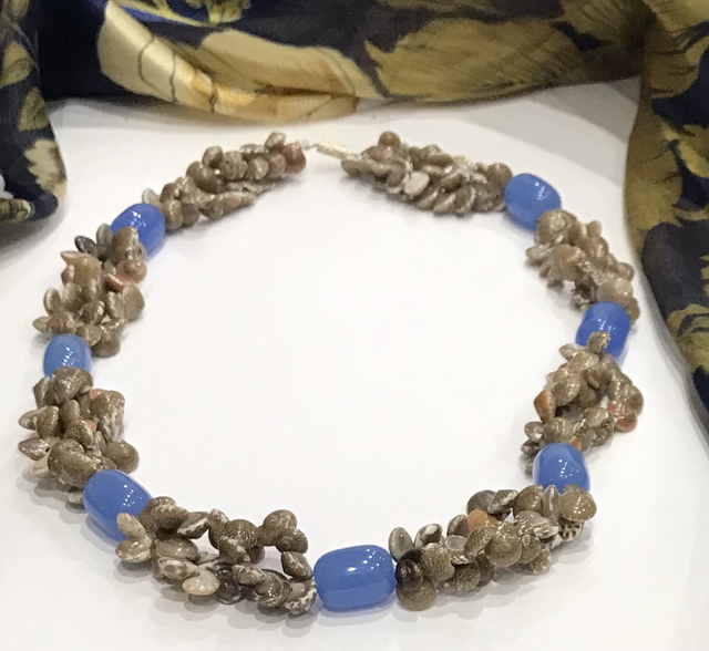 Brown/Blue Necklace - NEC08