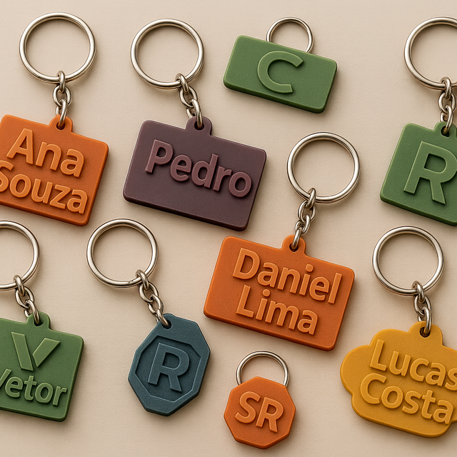 Chaveiros com seu nome