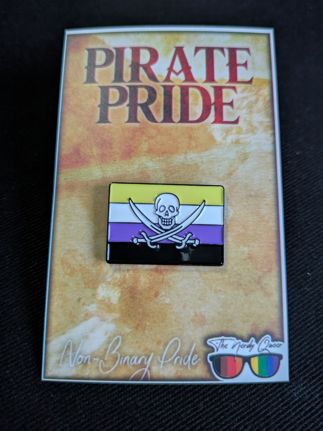 Pirate Flag - Non-Binary Pride Soft Enamel Pin Badge