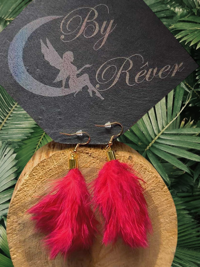 BOUCLES D'OREILLES - BOHEME ROUGE