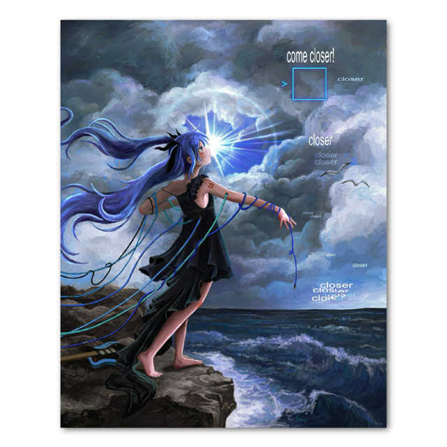 large art print - miku deep sea girl 🌊