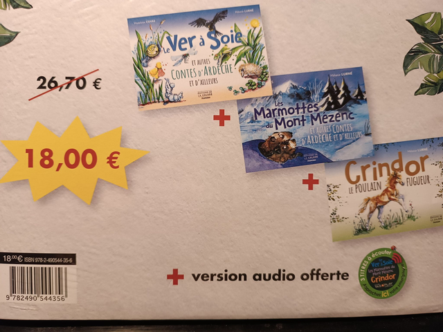 LOT PROMO LE VER A SOIE+ LES MARMOTTES DU MEZENC + CRINDOR + CARTE AUDIO