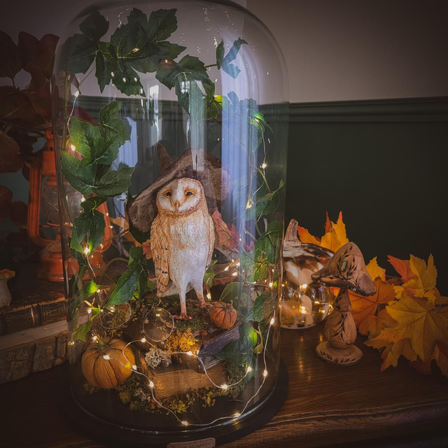 &quot;La Gardienne des Grimoires d&#039;Automne&quot; - Sculpture Fantastique 