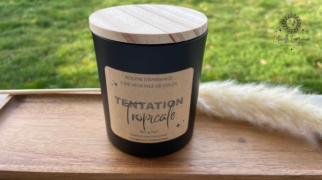 Bougie bois - Tentation Tropicale