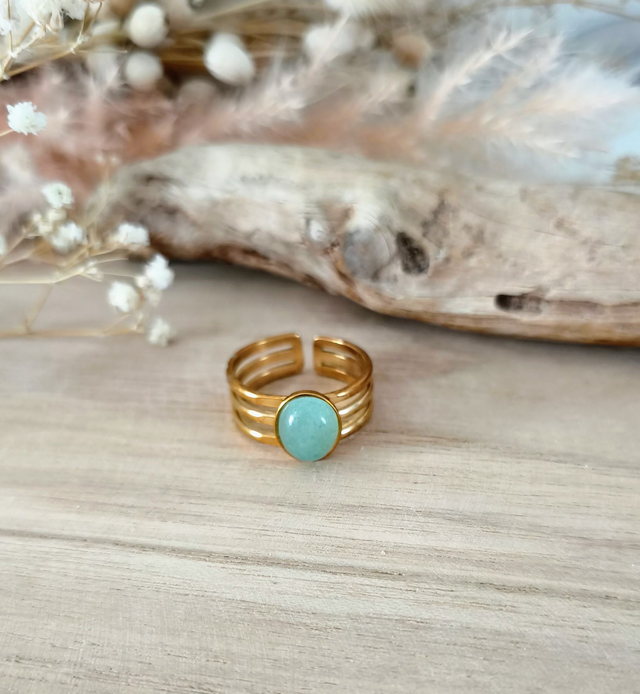 Bague Azur Aventurine verte