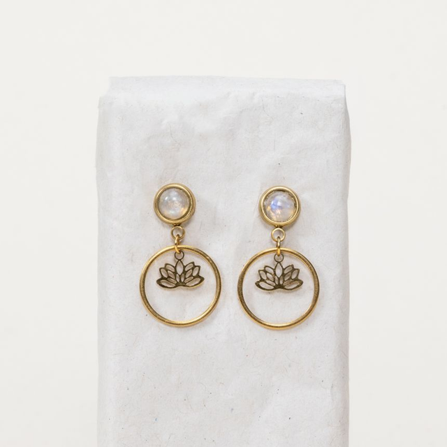 Boucles d'oreilles Salomé - Pierre de Lune