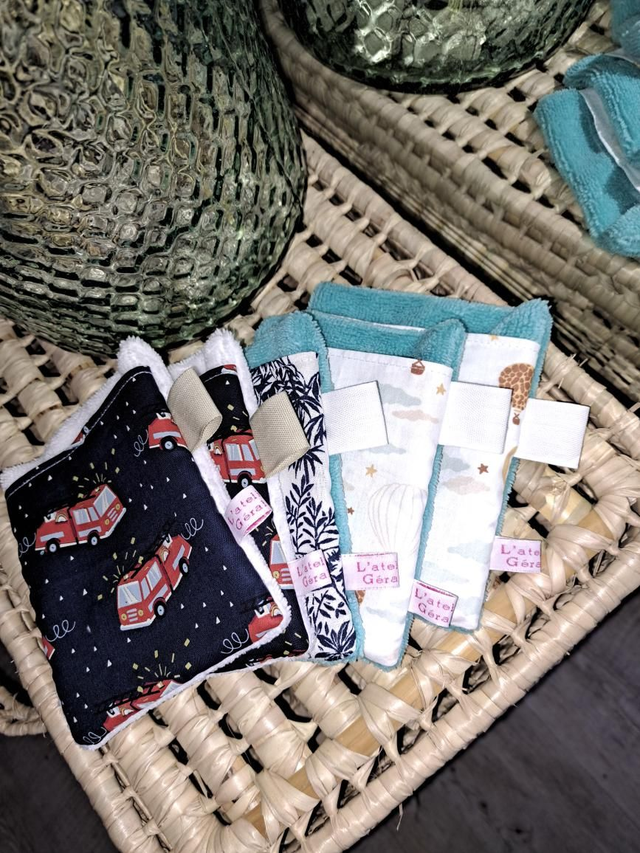 Lots de 4 débarbouillettes 