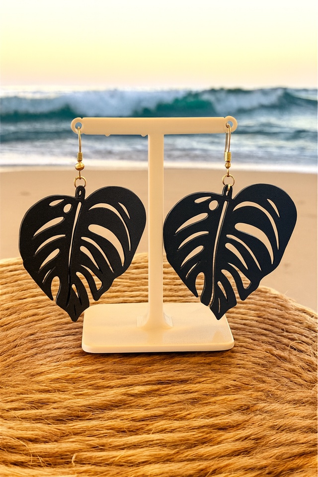 🌿 Náušnice „Tropical Monstera“