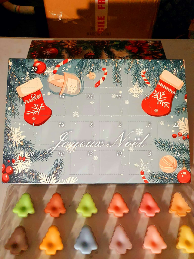 Calendrier de l'avent de fondants parfumés