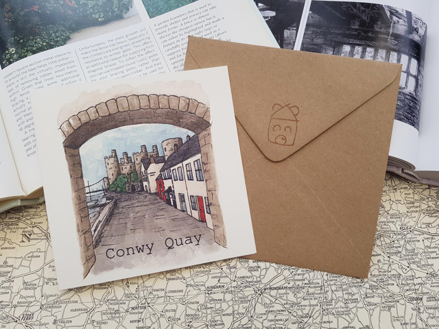 Conwy Quay and Castle card 