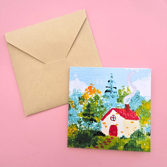 Tiny house - Postcard with envelope