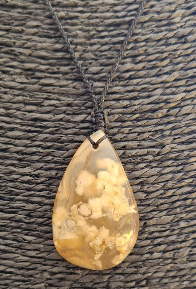 Pendentif Agate Fleur