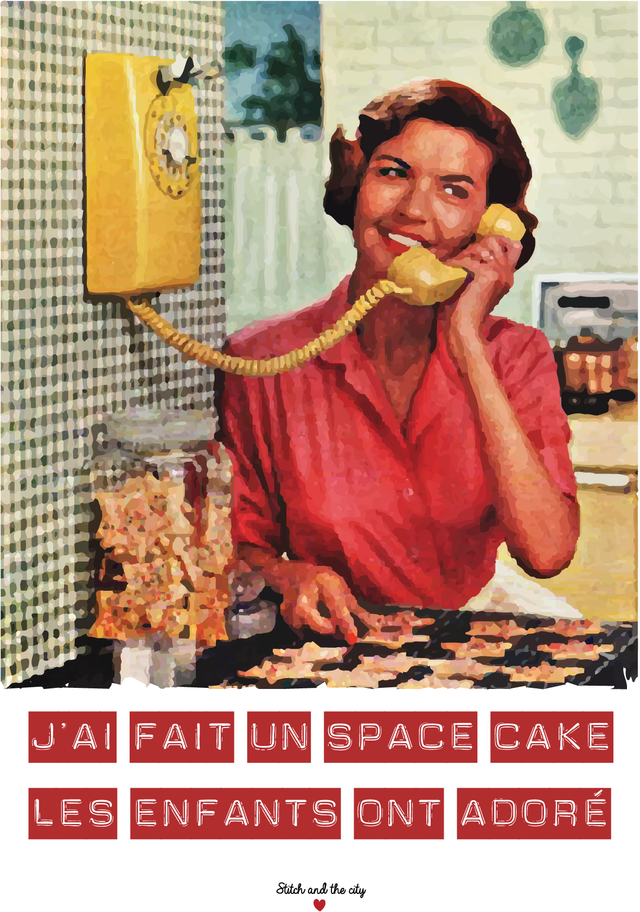 Carte J&#039;ai fait un space cake, les enfants ont adoré