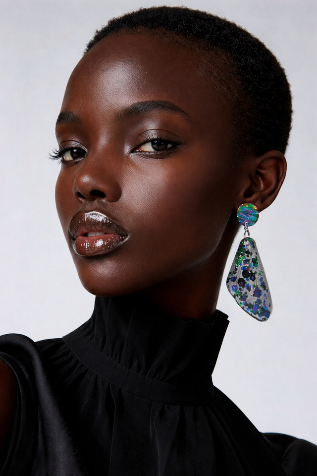 Boucles papillon grand modèle - Collection Iris électrique