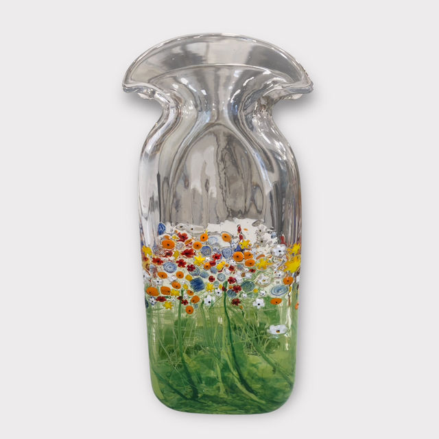 Stor Markblomst vase - multi, Vennebjerg Glaspusteri