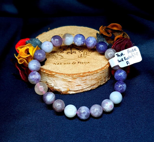 Bracelet Tourmaline rose sur Eudialyte A
