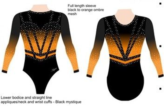 Competitive Squad Leotard - LONG SLEEVE COMPETITION LEOTARD - Girls