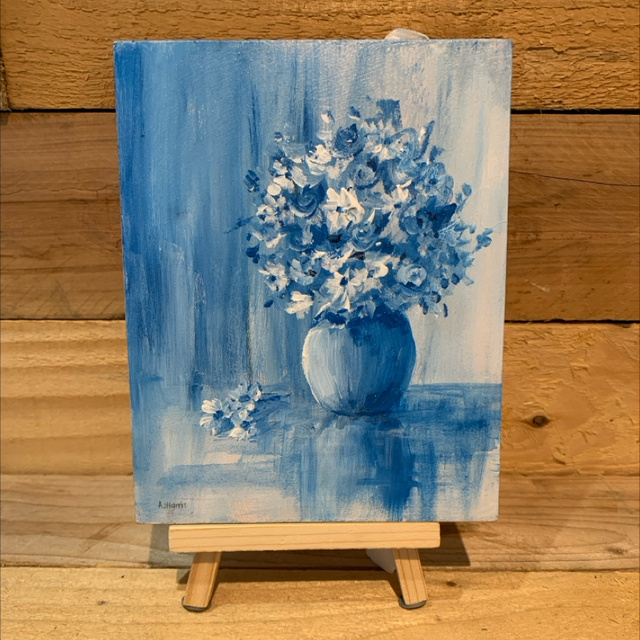 Blue Flowers Original Acrylic 