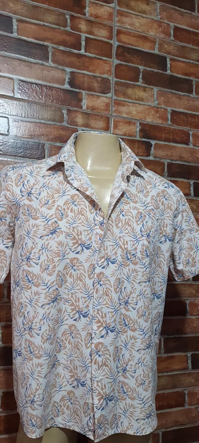 Camisa Social Masc. Estampada T/G
