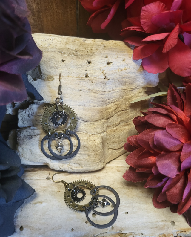 Boucles d'Oreilles "Convergences d'Acier"