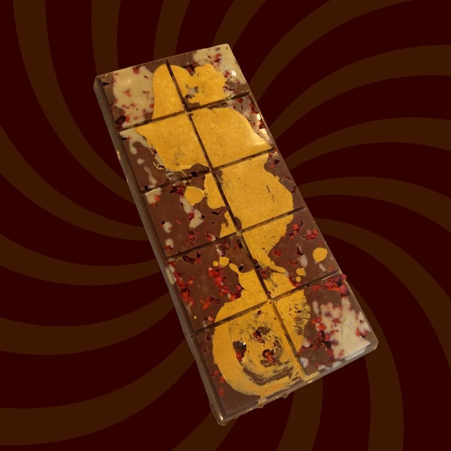  Large Gold Raspberry &amp; Orange Bar — 347g