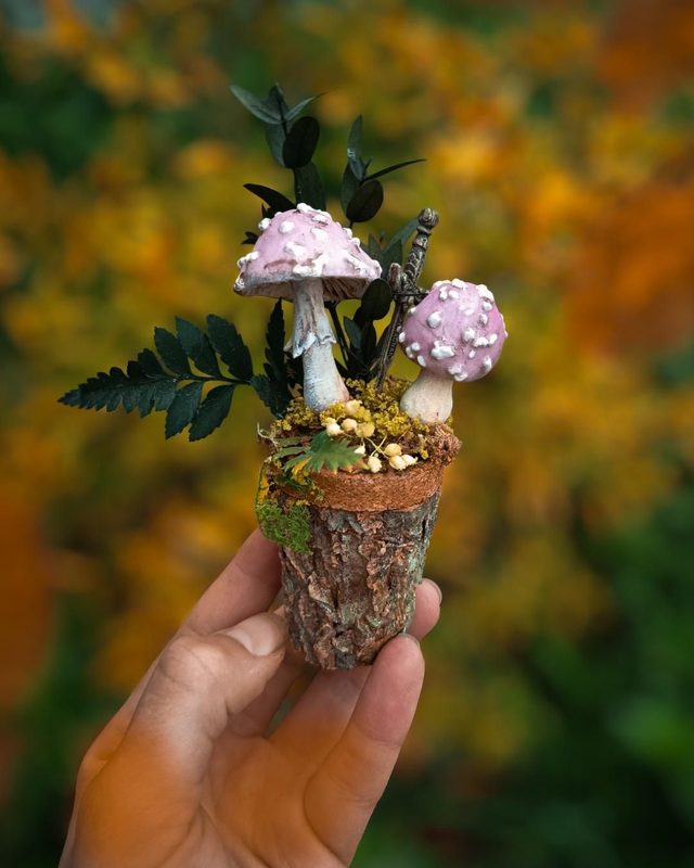 Calice enchanté - sculpture fantastique 