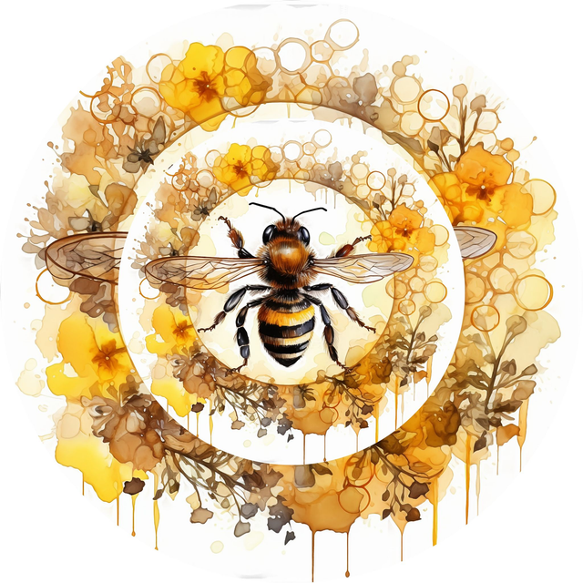 Metal Wind Spinners Bee Design