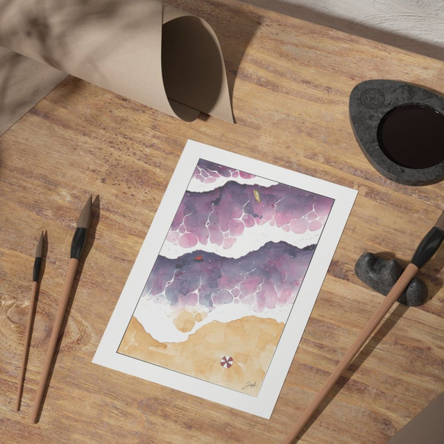 Carte postale - Bord de Mer - Rose