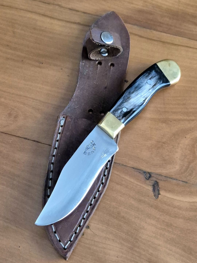 Faca Companheira Mini Bowie 4 Pol Aço Inox 420c Chifre Bovino