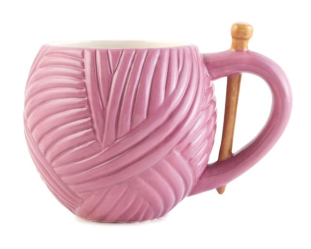 Yarn Ball Mug available in Pink or Grey