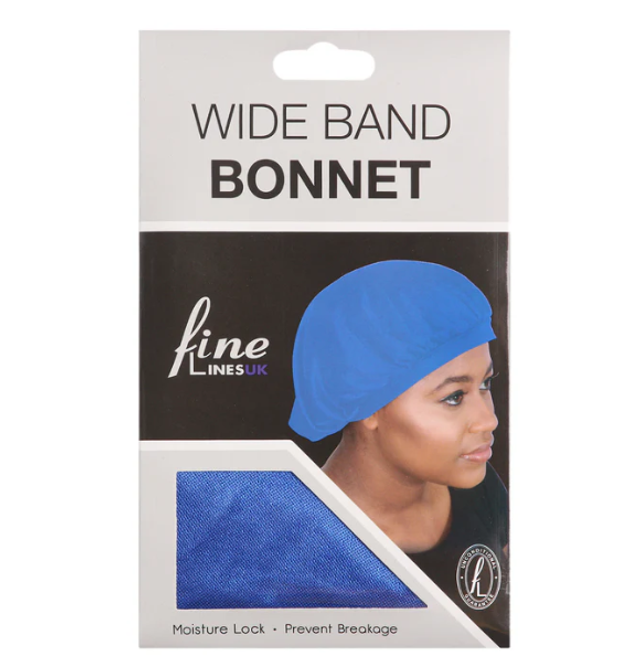 Fine Lines Wide Band Bonnet Blue (6365-2)