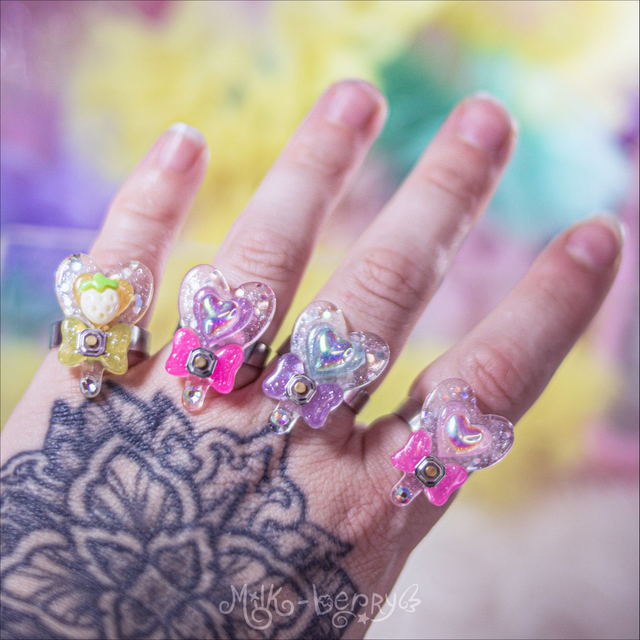 Bague Stimming Clicker Sceptre Coeur Kawaii