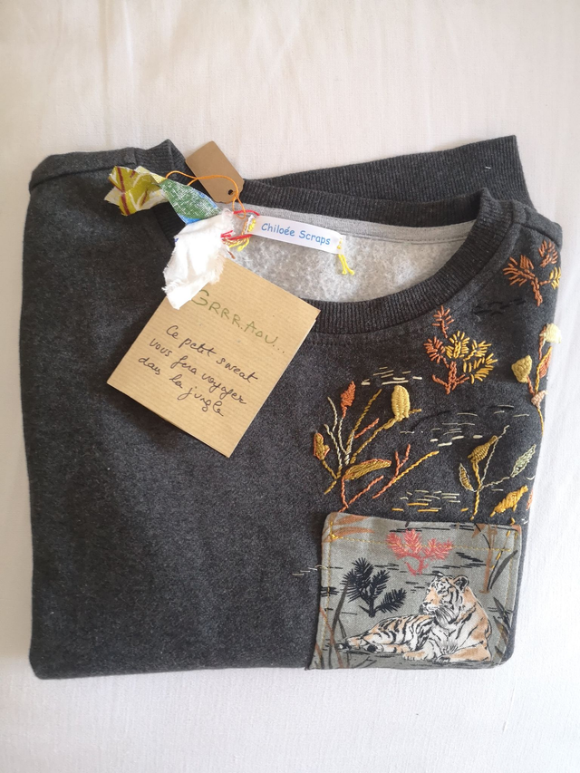 Sweat enfant customisé : Graouuuu - Pièce Unique