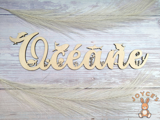 Prénom en bois océan