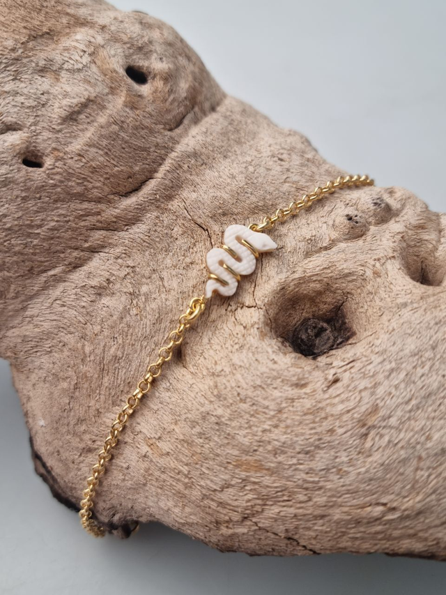 Bracciale Serpente Bianco Cammeo