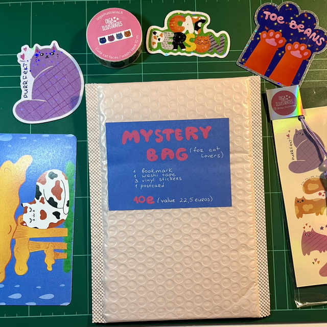 ✨ Cat Mystery Bag – Cute Stationery Surprise ✨/✨ Kissa Mystery Bag – Suloinen Paperitavara Yllätys ✨