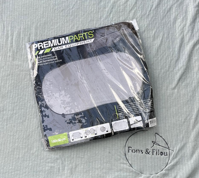 Zonnescherm auto 43*37cm ZWART 2 stuks