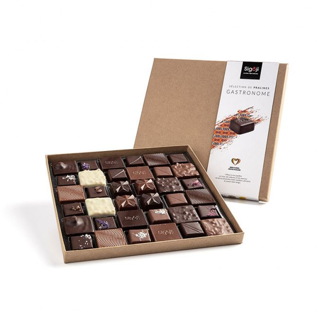 Coffret Gastronome Sigoji : coffret de 36 pralines