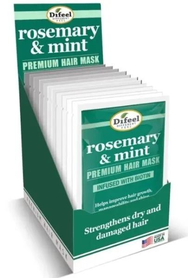 DIFEEL: PREMIUM HAIR MASK SACHET - ROSEMARY & MINT 1.75OZ