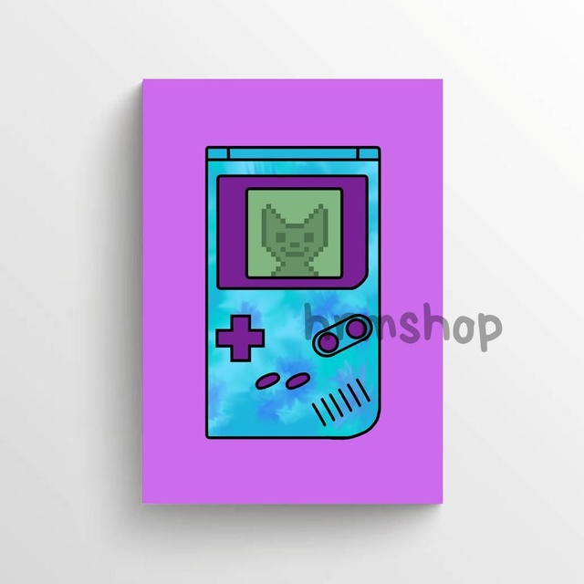 Console Cat Art Print 6x4" Unframed