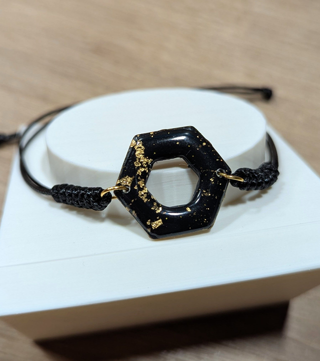 Bracelet black and gold