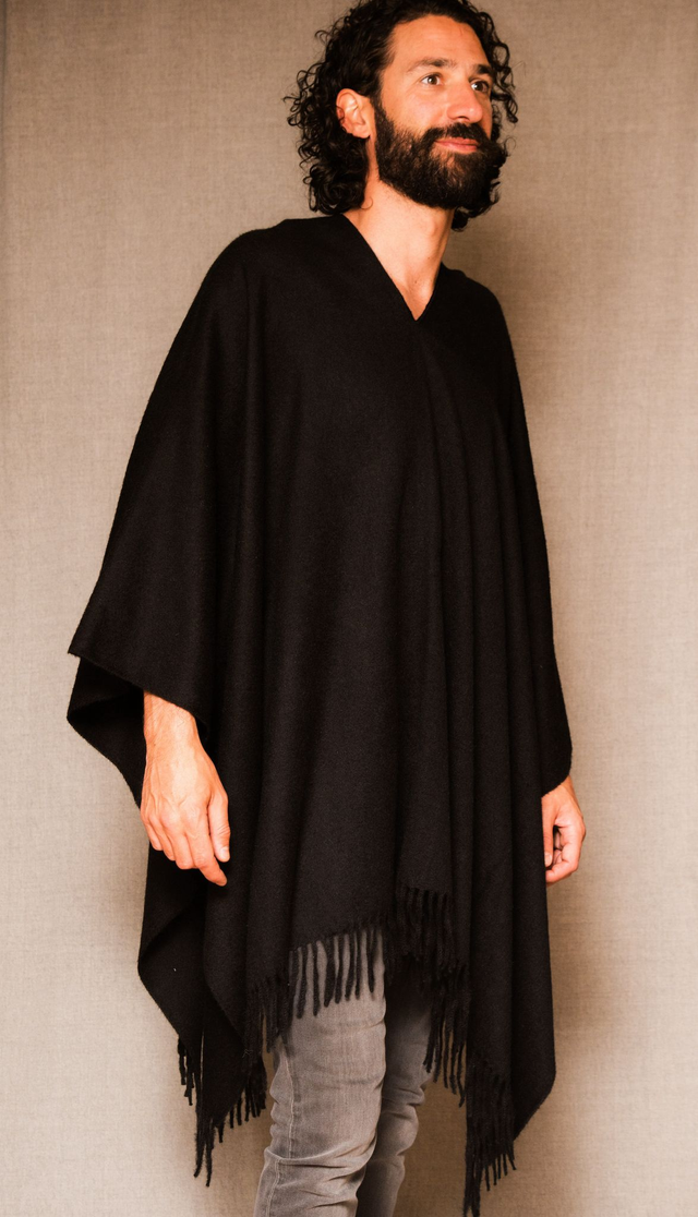 Poncho, 100% Alpaca-Baby Haar