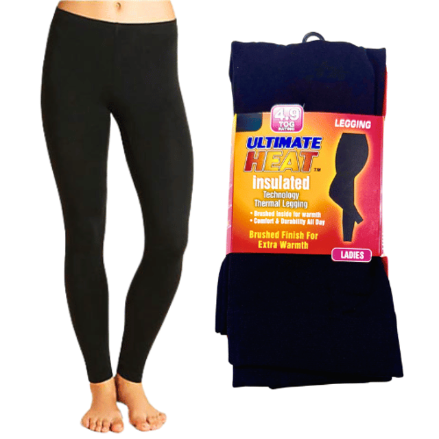 Ladies Ultimate Heat Insulated Thermal Leggings Size. S/M, M/L, L/XL, XXL