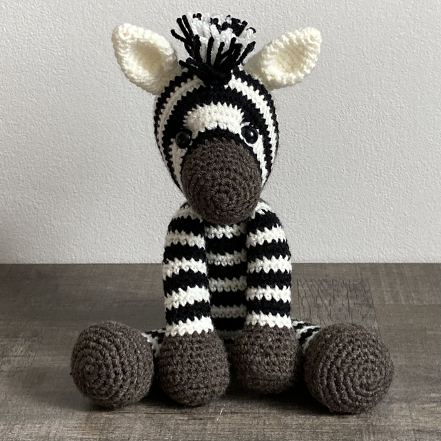 Peluche Zabana le zèbre au crochet
