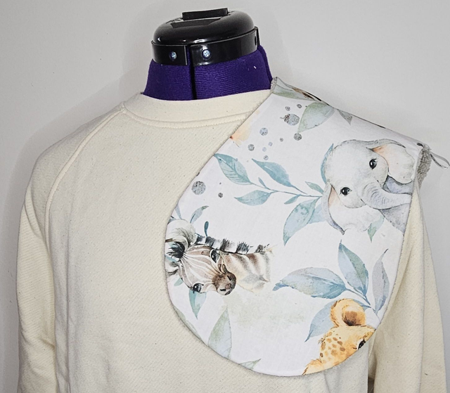 BAVOIR D’EPAULE ÉLÉPHANT ET ZEBRE